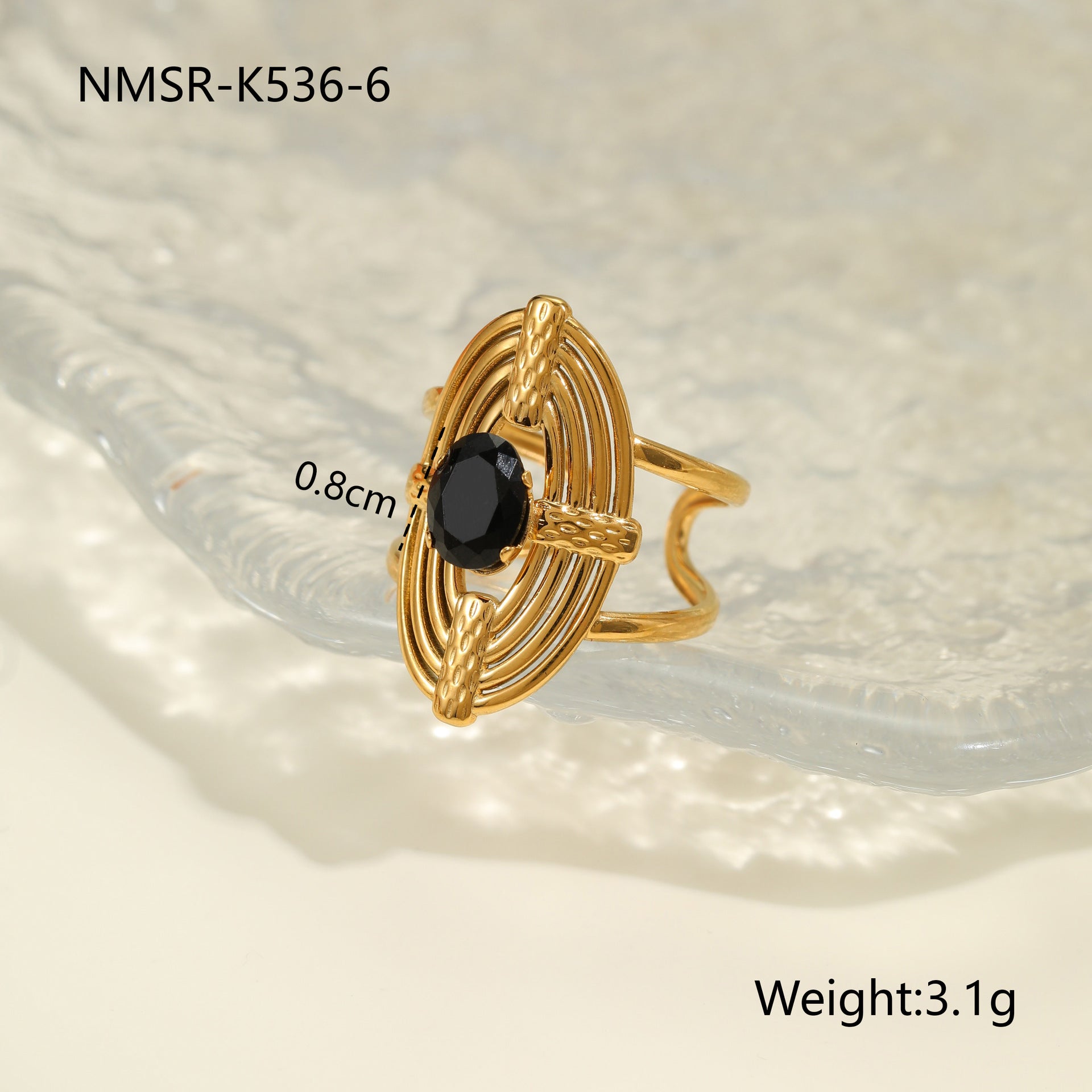 Wholesale light luxury ring that does not fade open ring