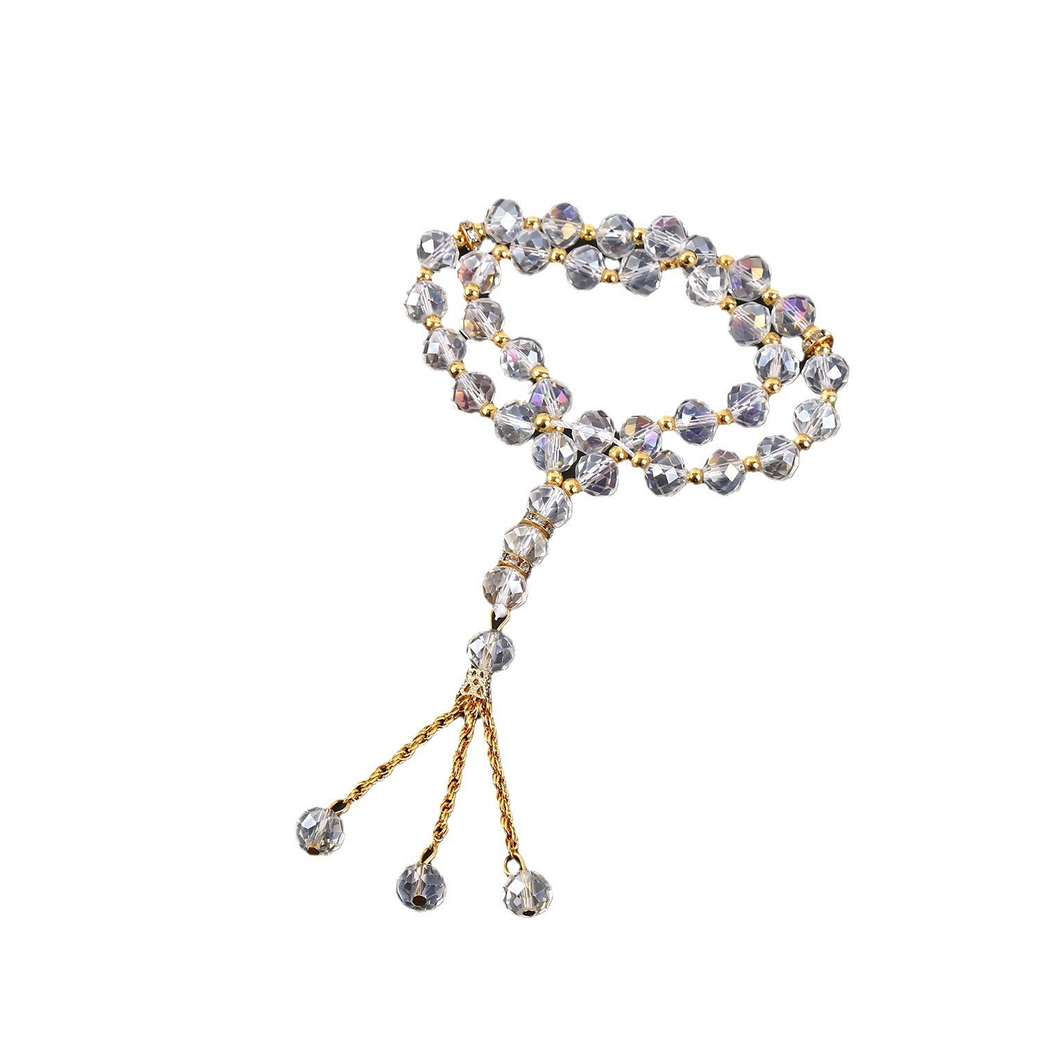 Wholesale Exotic Style 10Mm Transparent Glass Bead Bracelet Unisex Handmade Jewelry Chic Gift Boutique Resale