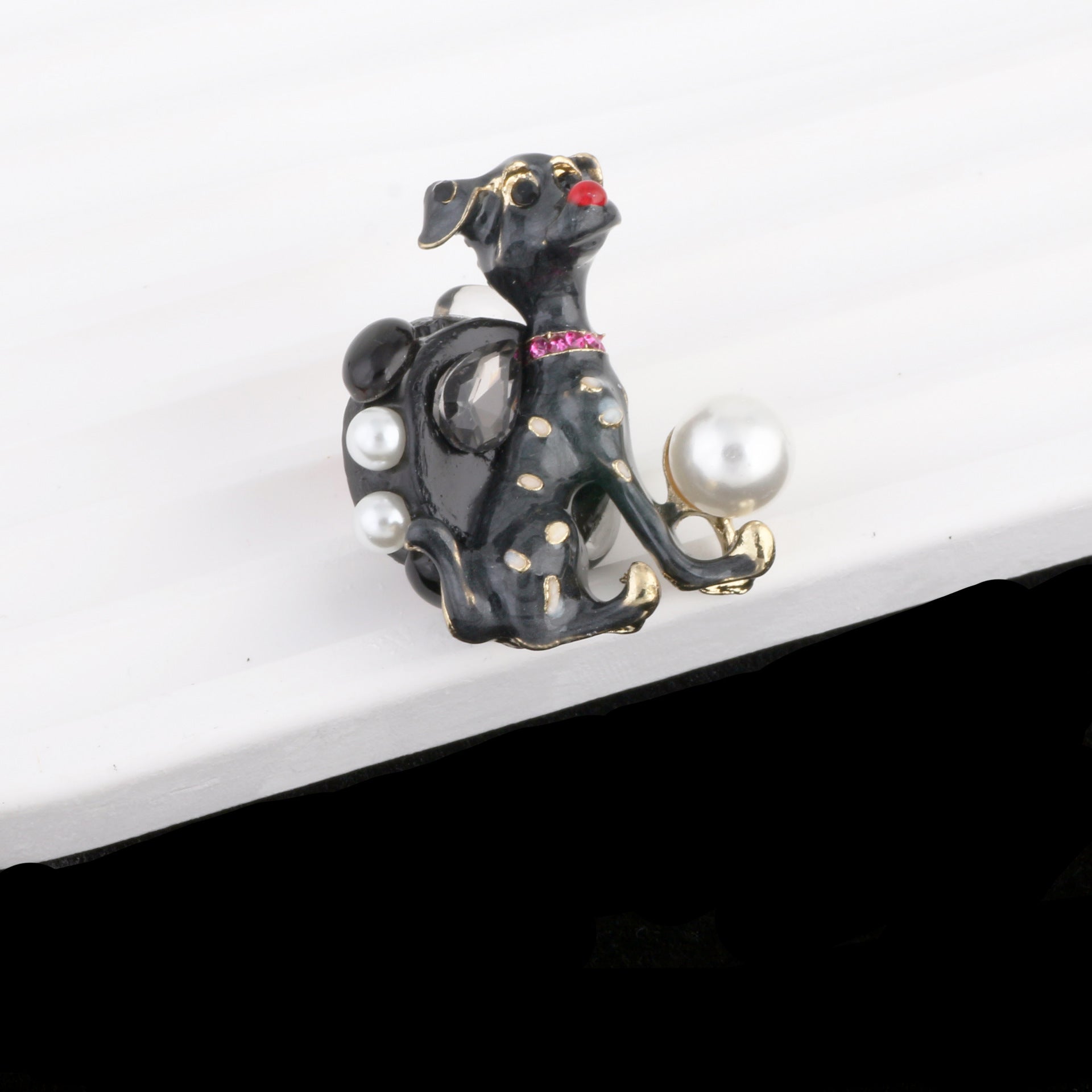 Wholesale Heavy Industry Cartoon Animal Puppy Alloy Clay Drill Ball Straight Hole Beads