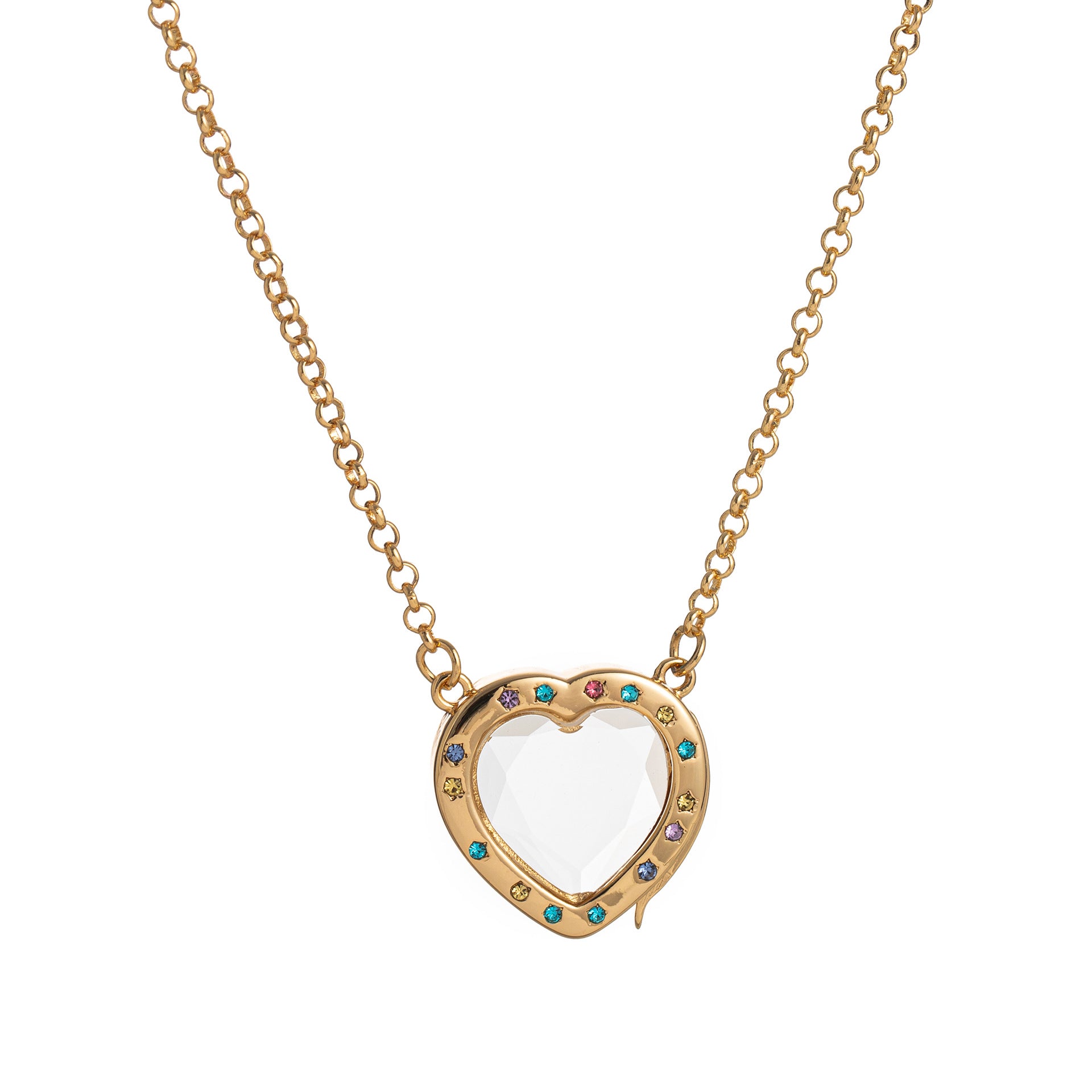 Wholesale Vintage heart-shaped teardrop shaped picture box pendant necklace