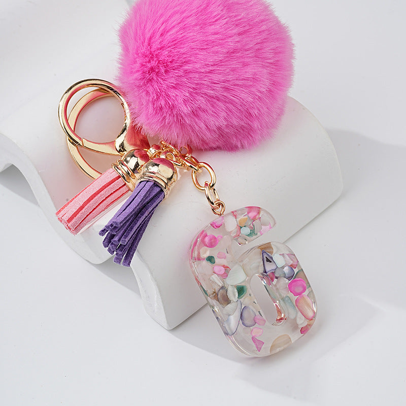 Wholesale Resin Fur Ball Keychain