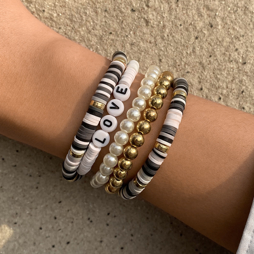 Wholesale Hand Woven Beaded Colorful Resin Bracelet