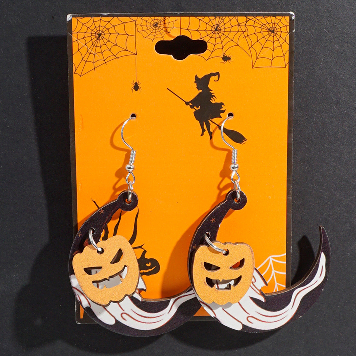Wholesale  Ghost Pumpkin Skull Wooden Earrings