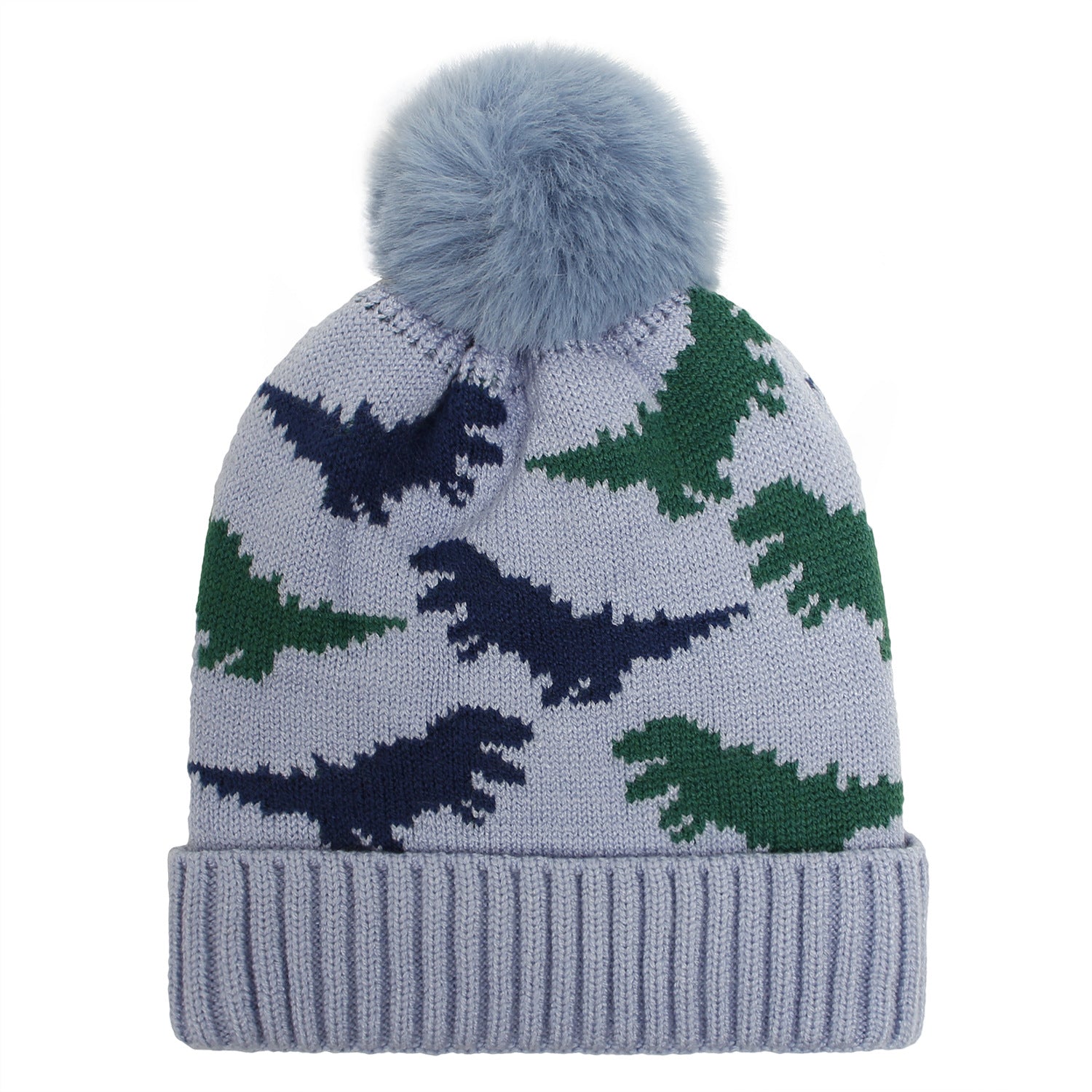 Wholesale Baby Knitted Hat Dinosaur Jacquard Acrylic Knitted Hat