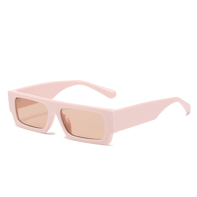 Wholesale Square Frame Simple Colorful Flat Top Sunglasses