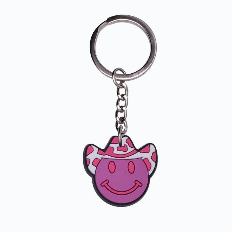 Wholesale 20pcs/pack Cowgirl PVC Soft Cartoon Keychain