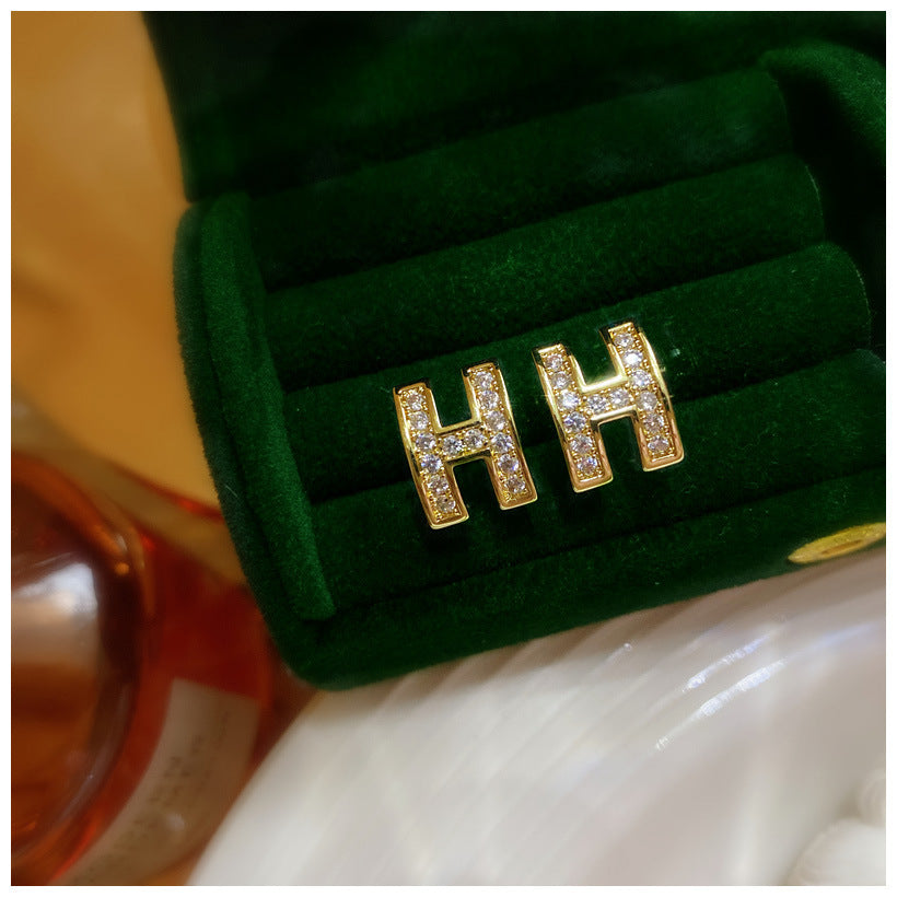 Wholesale Silver Needle Full Diamond Fashion Earrings