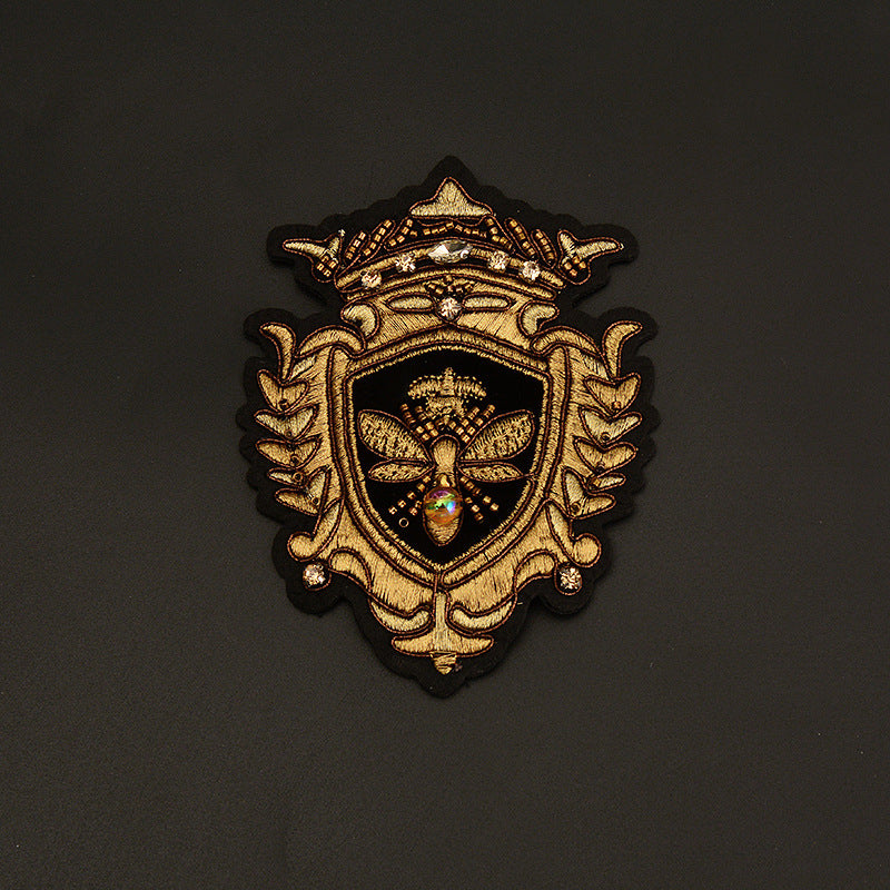 Wholesale Chic 3D Embroidered Badge Brooch For Suits ets Bags Fashion Accessory Boutique Resale
