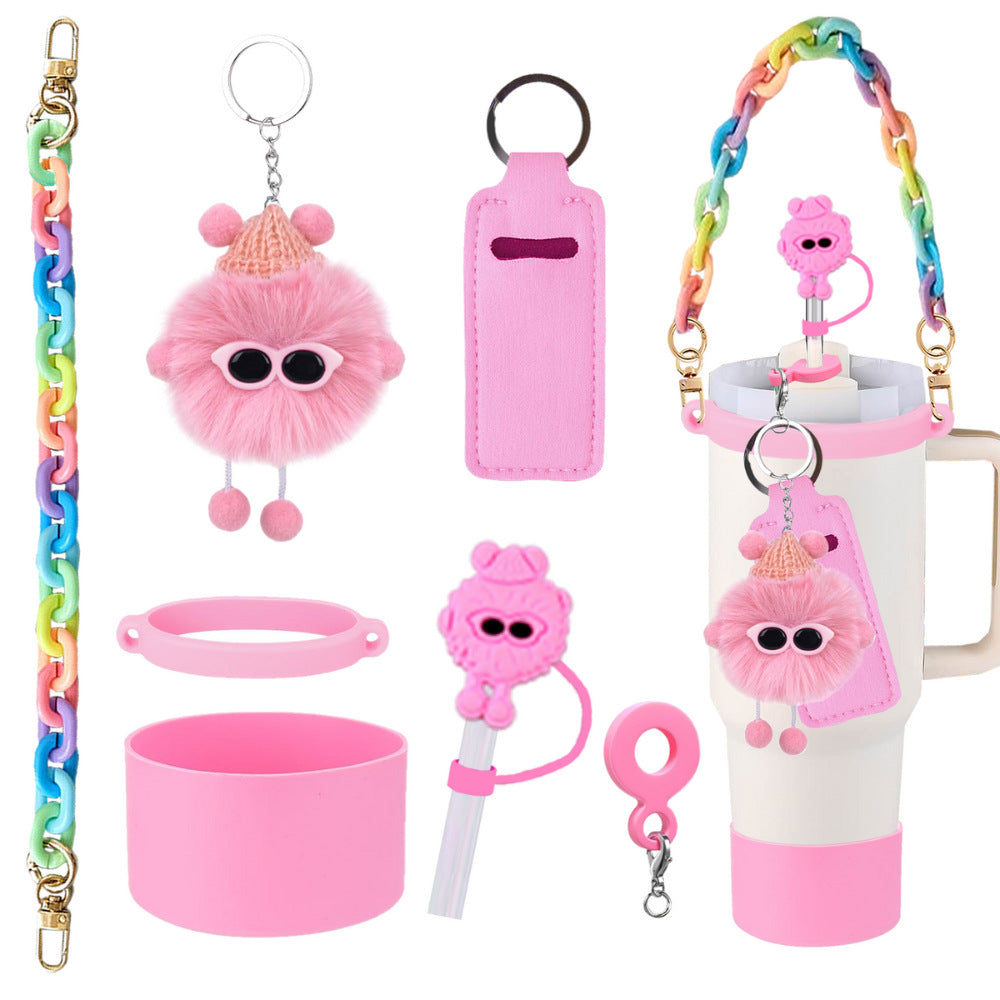 Wholesale Monster Pendant Peach Blossom Knot Straw Tube Cap