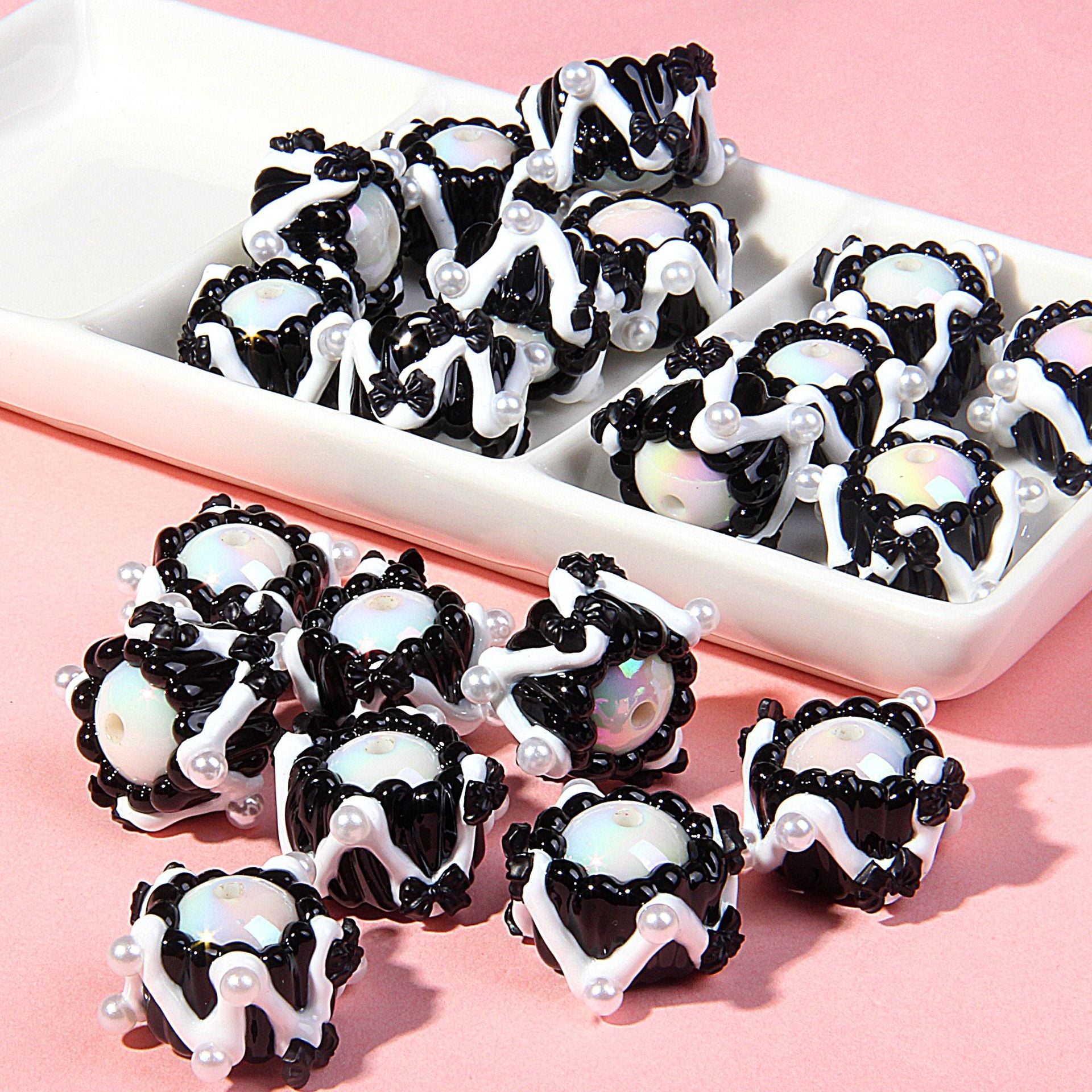 Wholesale 5pcs/pack heavy oil hand-painted beads DIY Fancy Beads