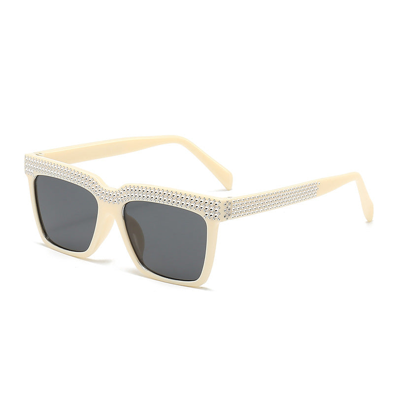 Wholesale Imitation Diamond Square Gradient Fashion Sunglasses Trendy Driving Sunglasses