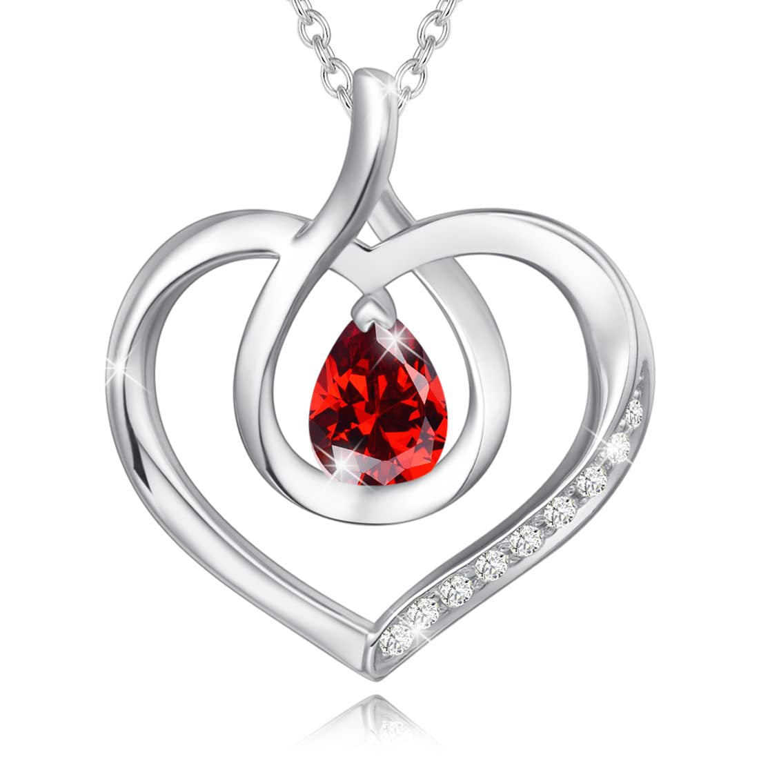 Wholesale Valentine' s Day zircon heart-shaped necklace
