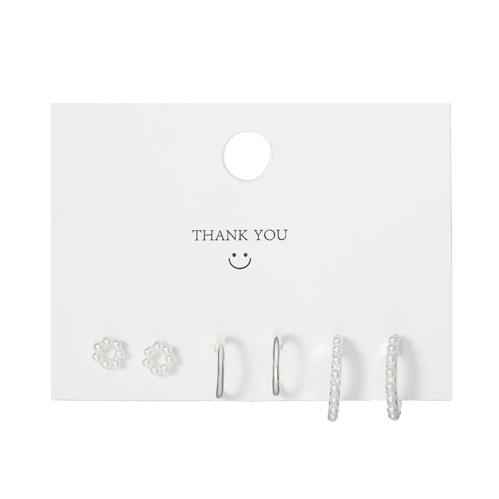 Wholesale S925 Silver Needle Geometric C Ring Circle Alloy Earrings