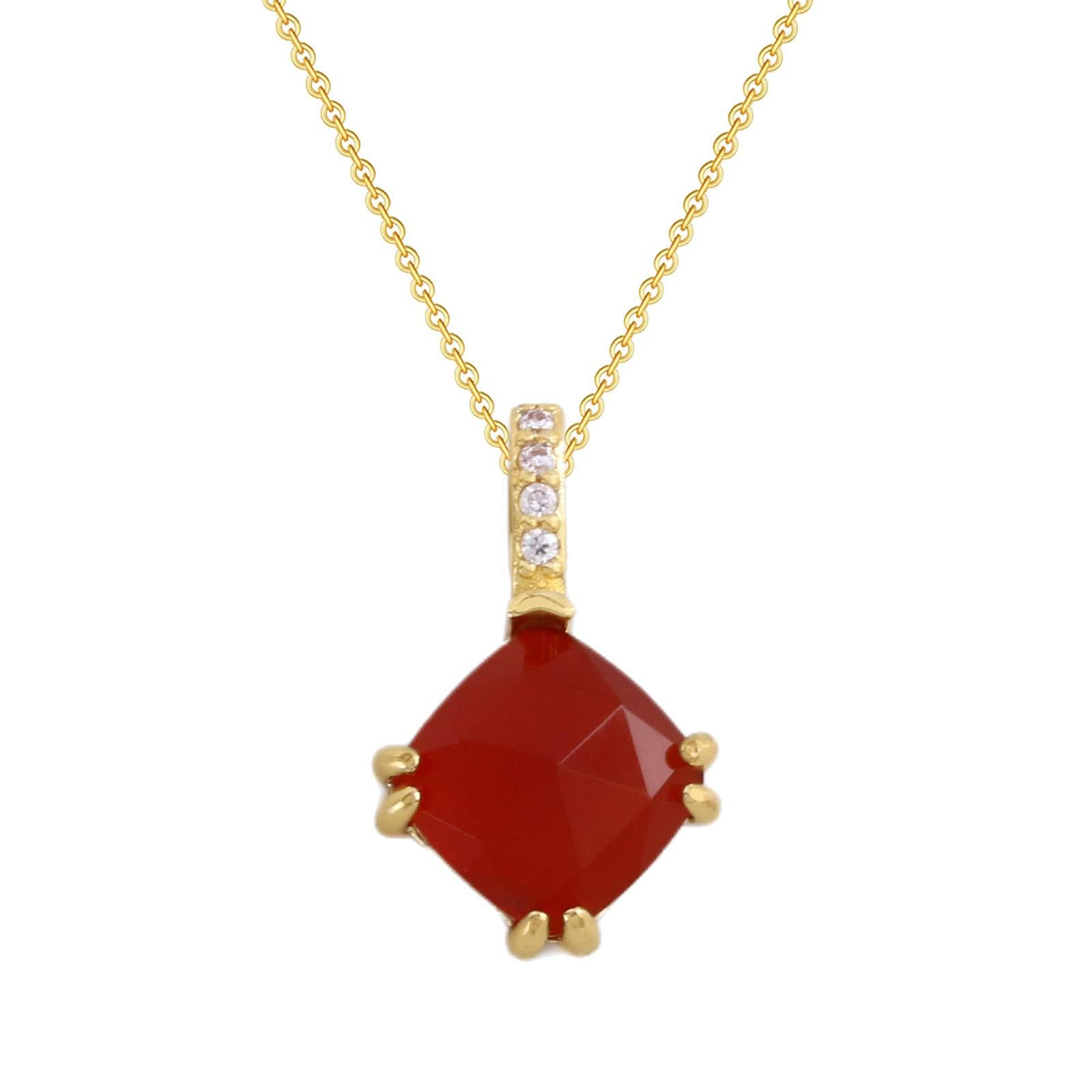 Wholesale Gold Plated Collarbone Necklace With Aventurine Black Agate Pendant Trendy Fashion Jewelry Gift Boutique Resale