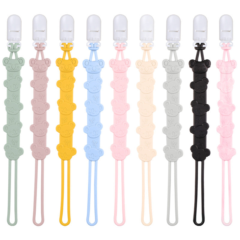 Wholesale 10PCS Silicone Pacifier Chain Anti-drop Chain Clip