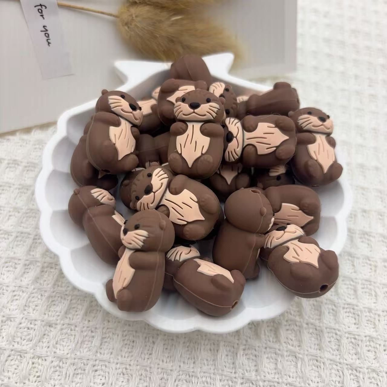 Wholesale 10pcs Cute Cartoon animal 3D Focal Beads