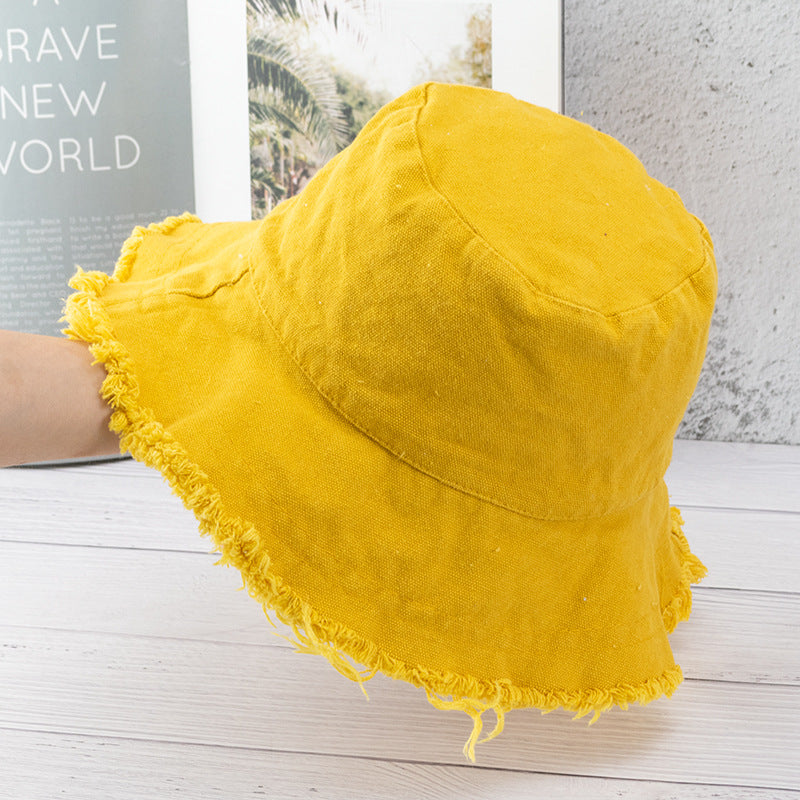 Wholesale Retro dark fur-edged bucket hat