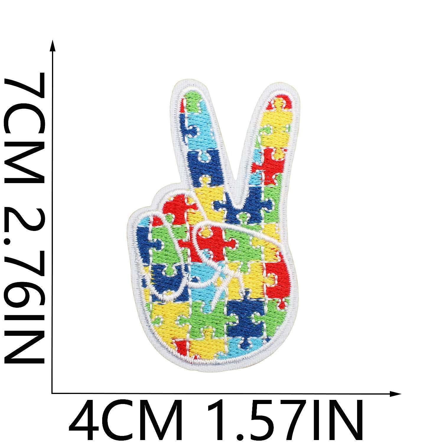 Wholesale Colorful Dinosaur Turtle Polyester Embroidered Iron On Patch For Clothing Autism Awareness Craft Supply