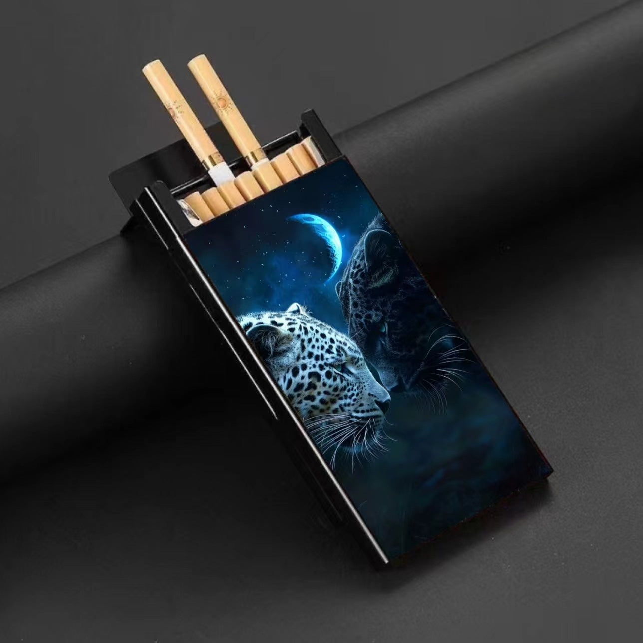 Wholesale Metal Fine Tube Anti Drop and Moisture-proof Painted Creative Cigarette Box