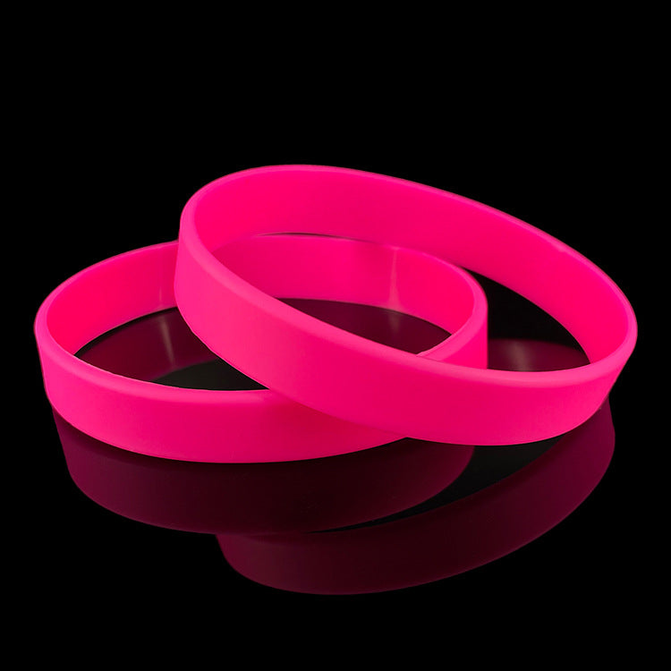 Wholesale 100pcs Sports Bracelets Grouped Printable Engraved Color-filled Rubber Bracelets