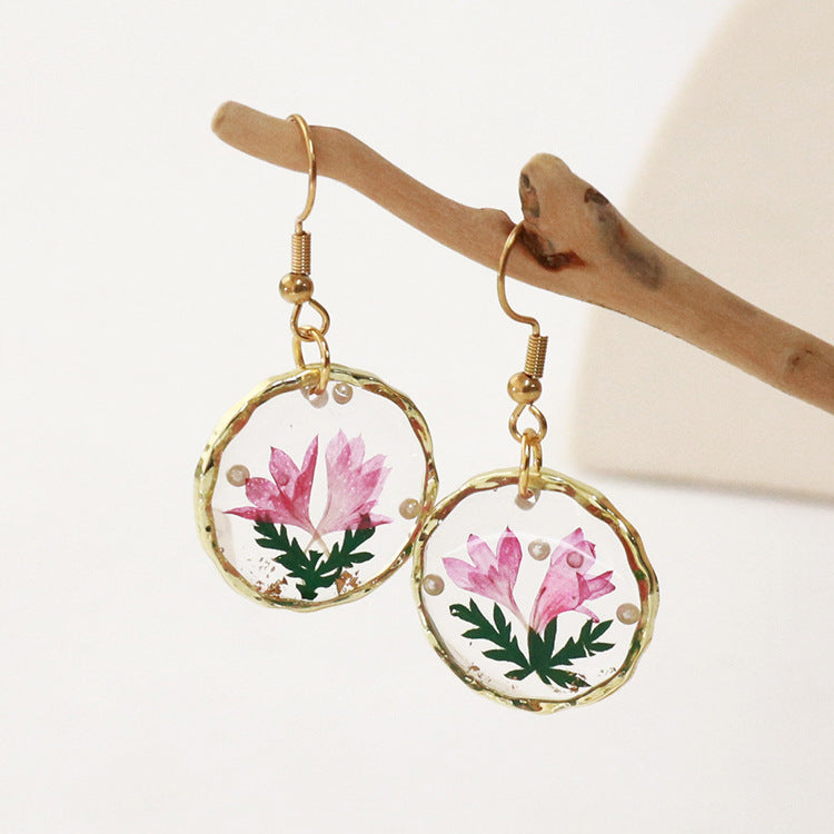Wholesale 6pcs Monthly Handmade Epoxy Flower Series Earrings