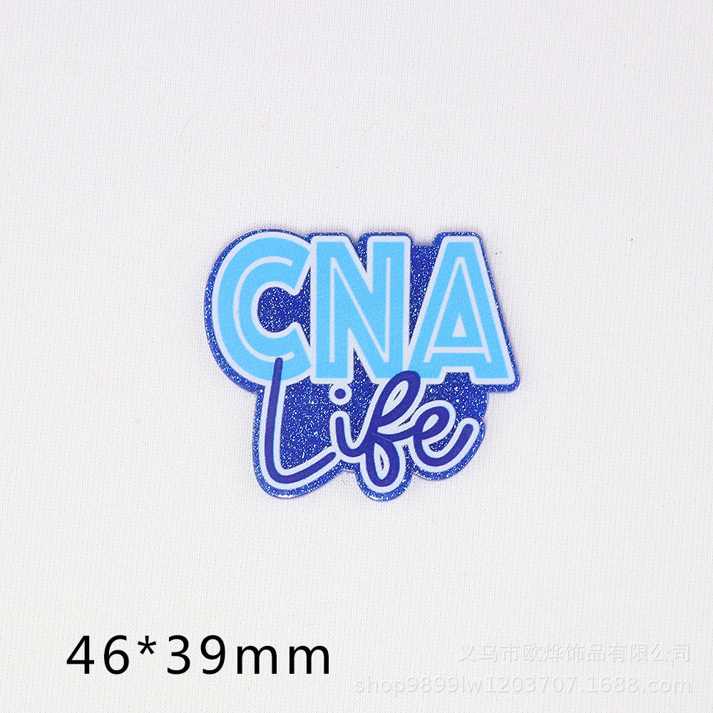 Wholesale   10pcs  New loose powder cross-border cartoon letter drink love bag j05ewelry acrylic pin DIY patch accessories