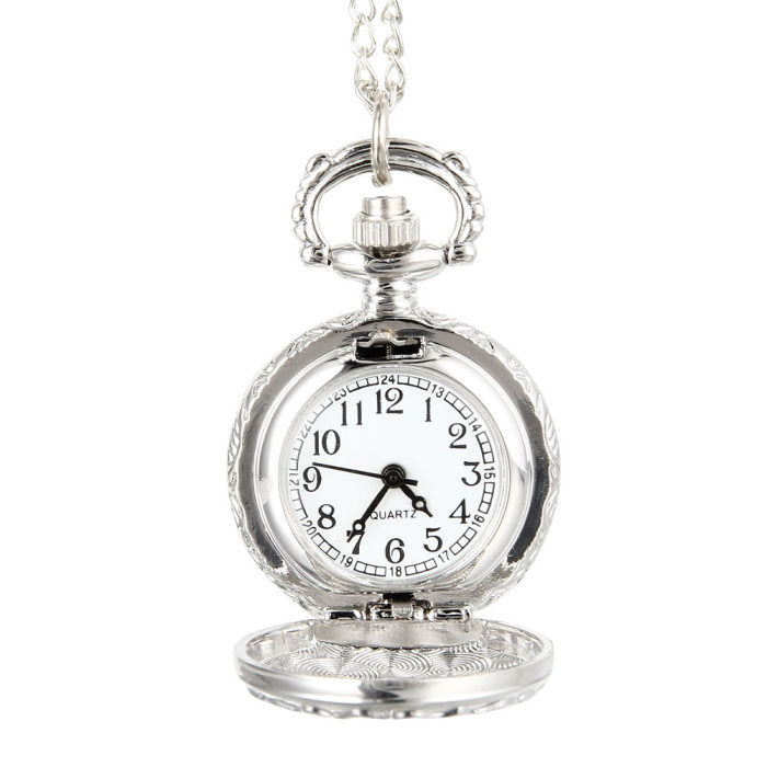 Wholesale Vintage quartz alloy butterfly chain clock pocket watch