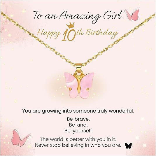 Wholesale Stainless Steel Pink Butterfly Pendant Necklace Fashion Jewelry Gift For Daughter Granddaughter
