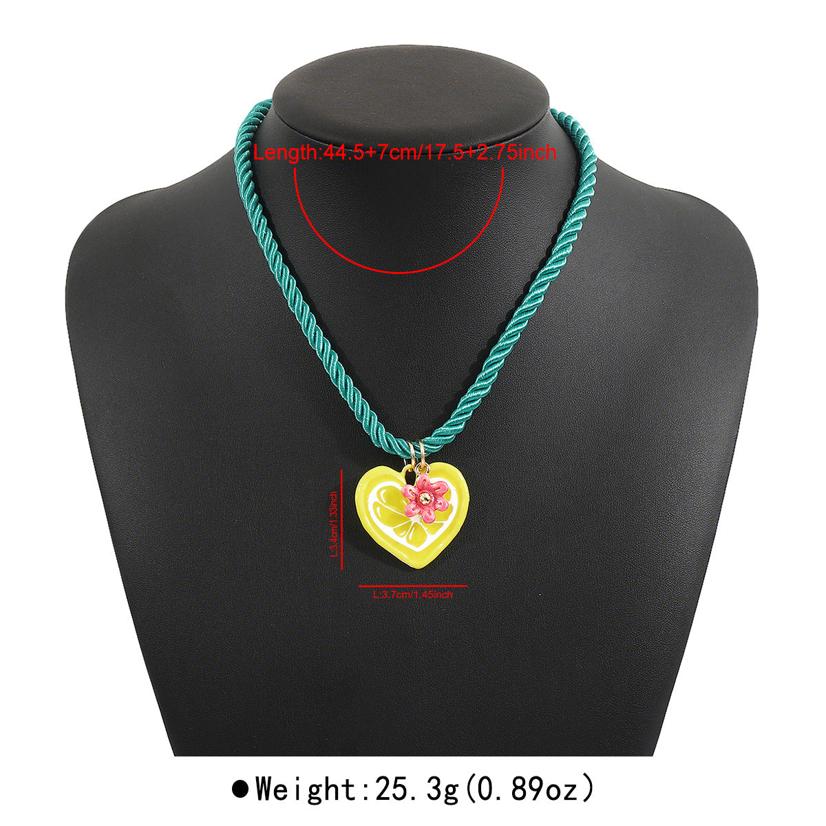 Wholesale Leisure holiday style colorful rope dopamine love sun daisy necklace for women