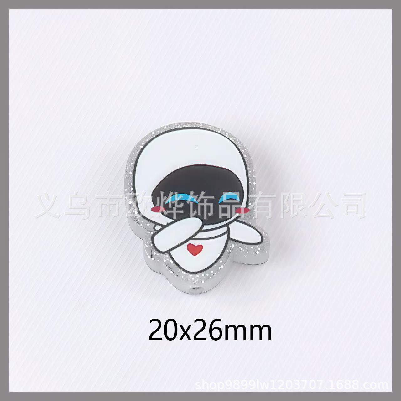 Wholesale 10pcs glitter cartoon straight-hole DIY acrylic beads OLY Exclusive