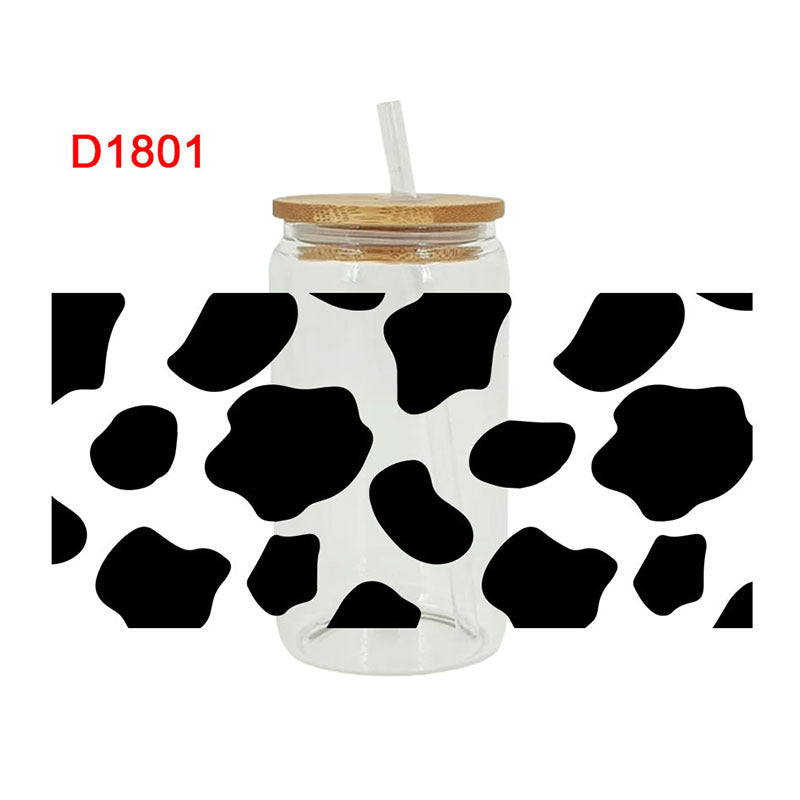 Wholesale New Cartoon printing heat transfer Cup sticking crystal logo pattern 23 cmX11cm in stock