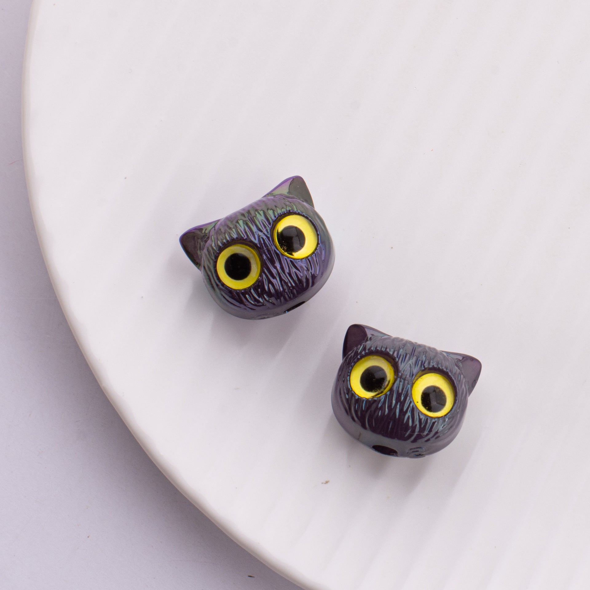 Wholesale 10PCS Vertical Hole Small House Acrylic Straight Hole Loose Beads