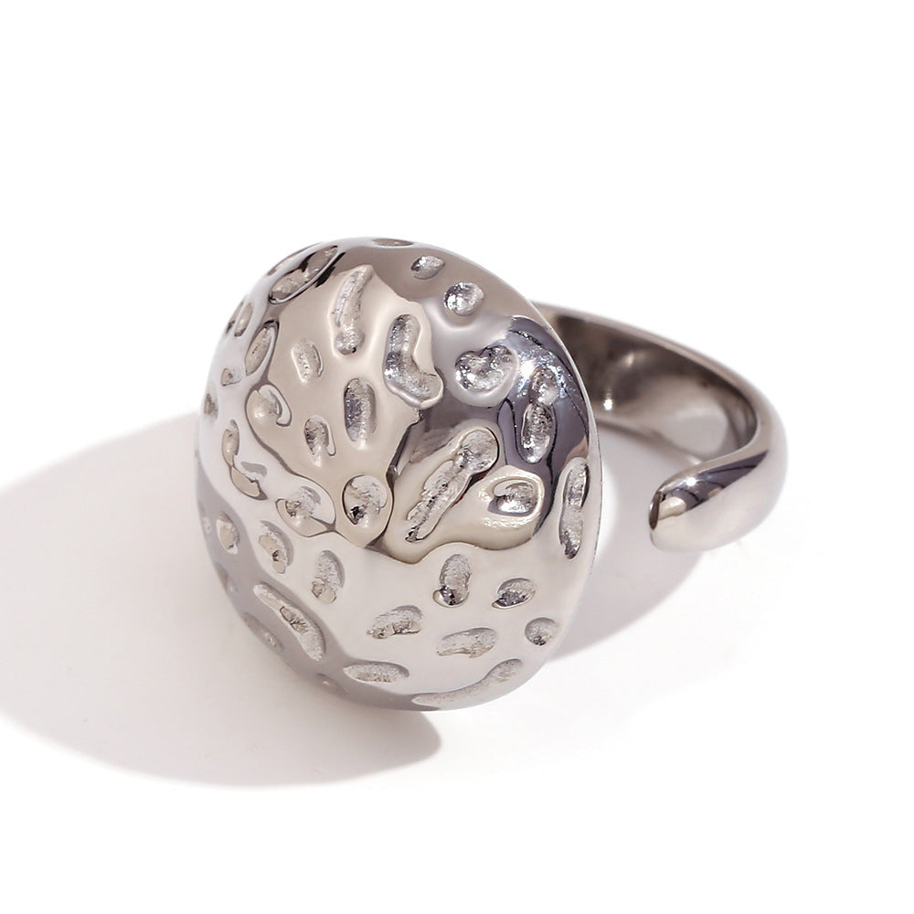 Wholesale Stainless Steel Droplet Shaped Open Ring