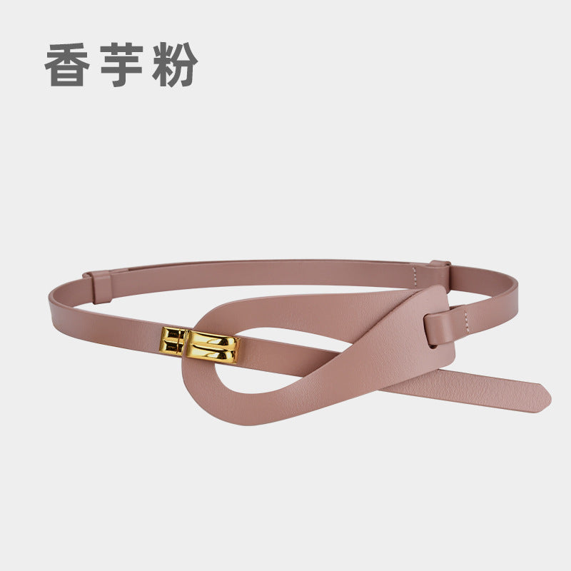 Wholesale Two-layer Cowhide Belt with No Holes for Adjustment and Outer Decoration