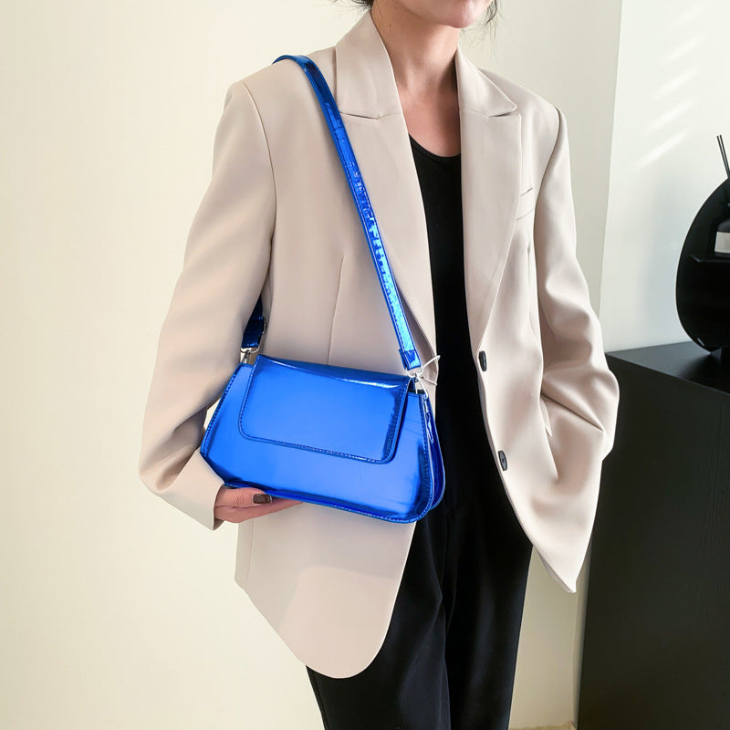 Bolso de hombro Glossy de láser PU al por mayor