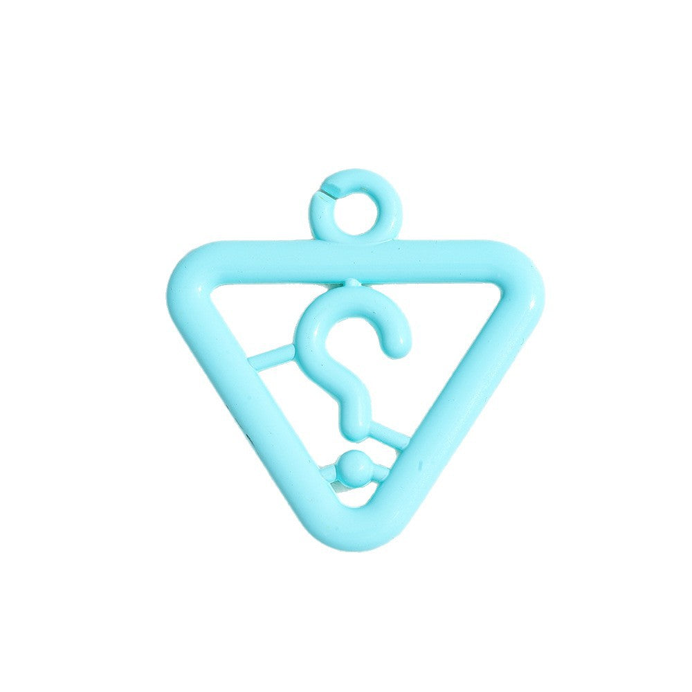 Wholesale  10pcs Corner question mark perforated acrylic beads