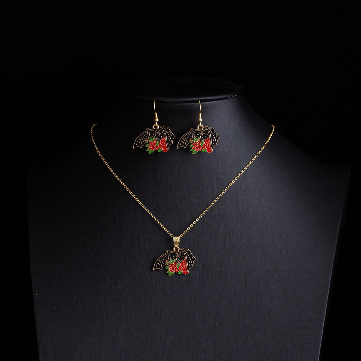 Wholesale Gothic Punk  Earring Necklace Set