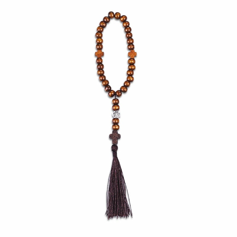 Wholesale Handmade Tassel Prayer Wooden Prayer Bead Bracelet