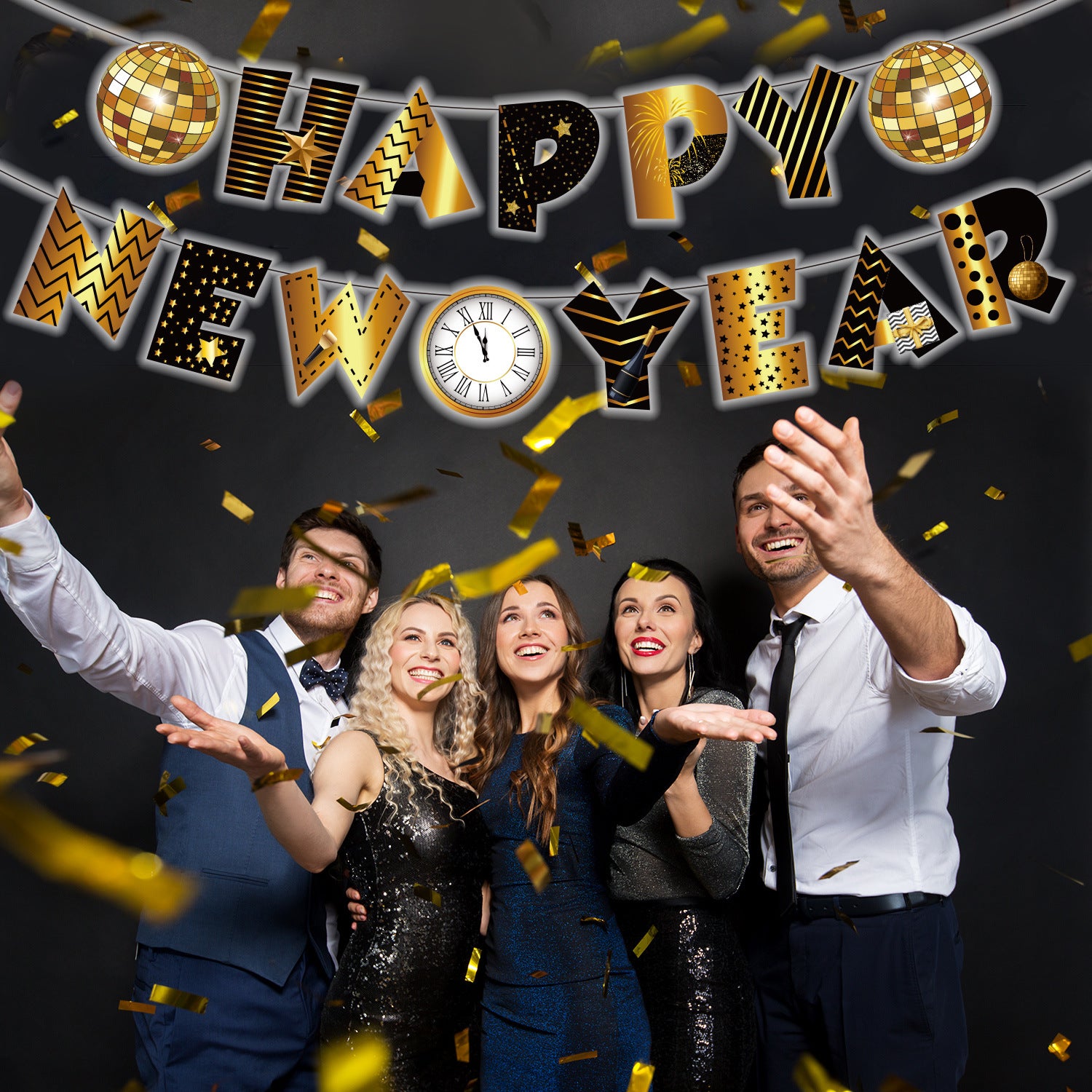 Wholesale 2024 Happy New Year Flag Decoration