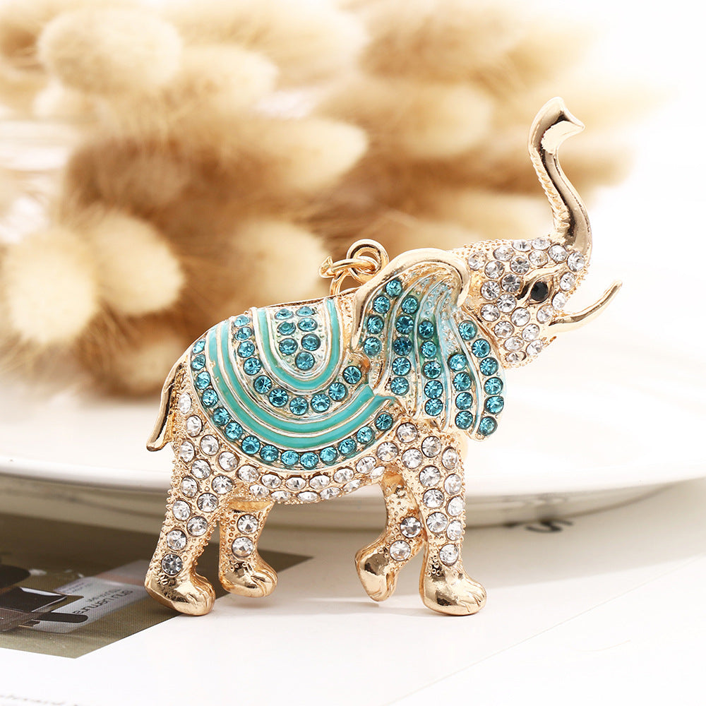 Wholesale Cute Elephant Keychain Pendant Metal Creative Cartoon Gift