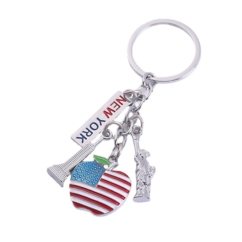 Estatuas de bandera estadounidense 3d de doble cara al por mayor estatuas de libertaciones de aleación de Liberty