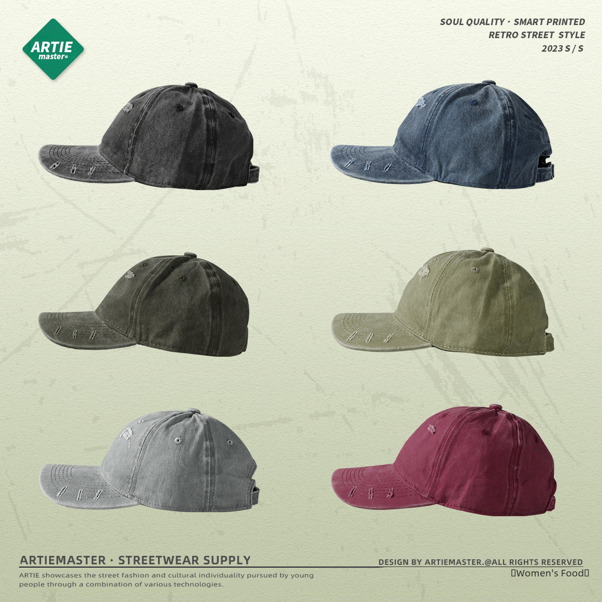 Wholesale Wholesale washed and distressed European and American style caps