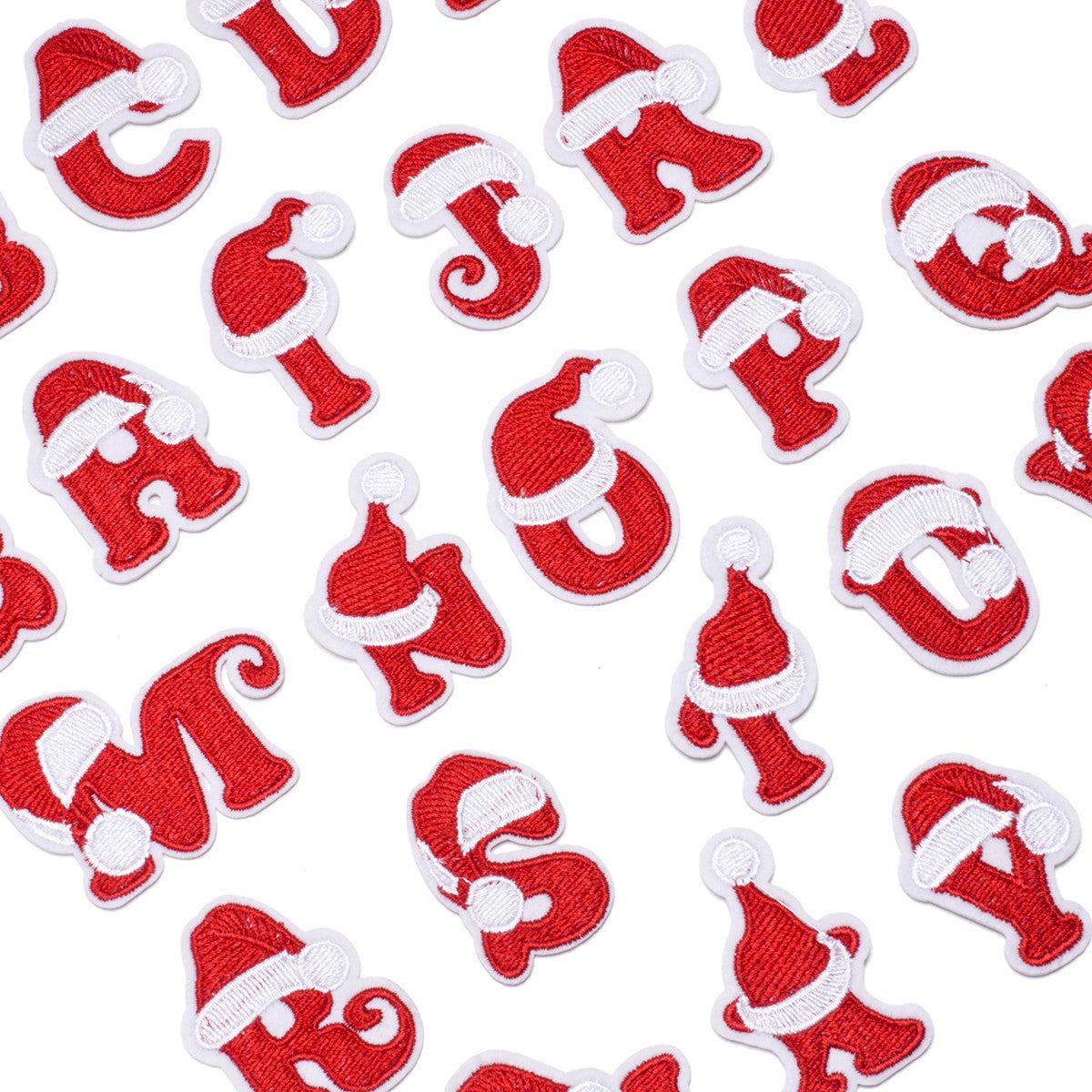 Wholesale Christmas 26 Letter Embroidery Patch Set Iron On DIY For Clothing Towels Gift