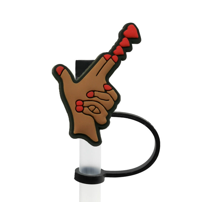 Wholesale 10PCS Street Culture Straw Set Silicone Dust Stopper Straw Tube Cap