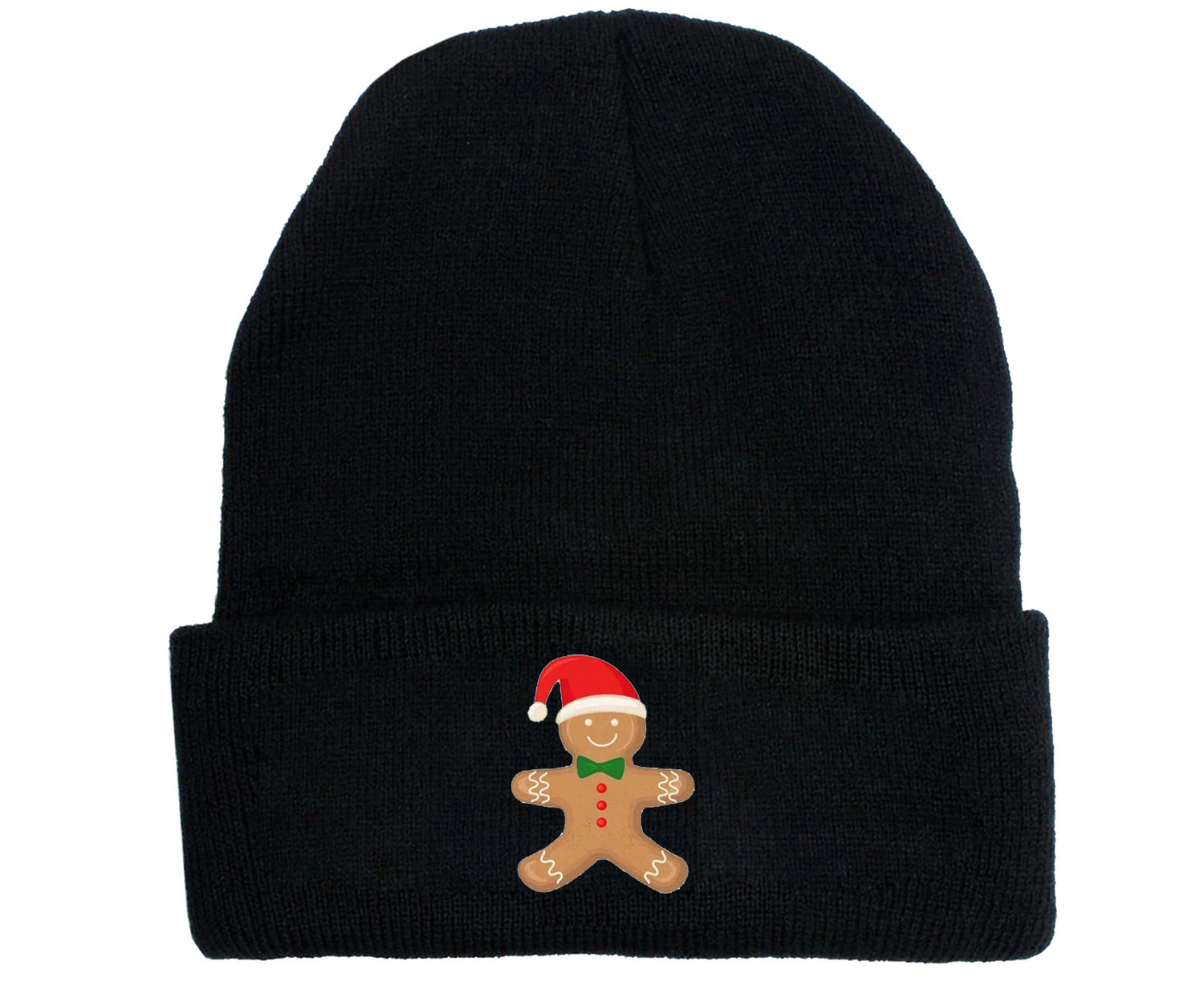 Wholesale Christmas Gingerbread Man Printed Woolen Hat