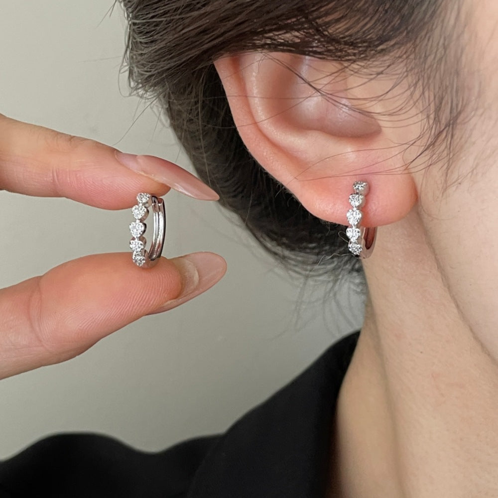 Wholesale Zircon Heart Earrings - Affordable Luxury