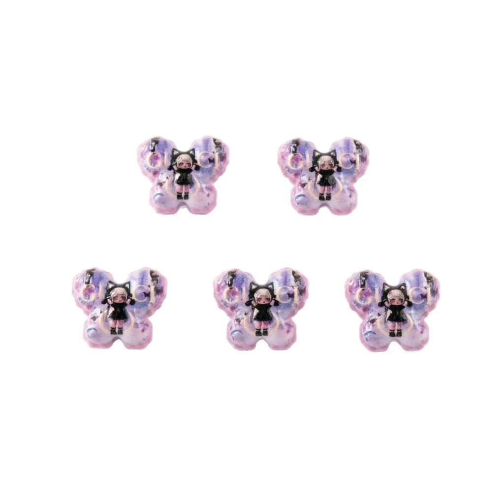 Wholesale 10pcs DIY Acrylic Butterfly Beadable Accessories