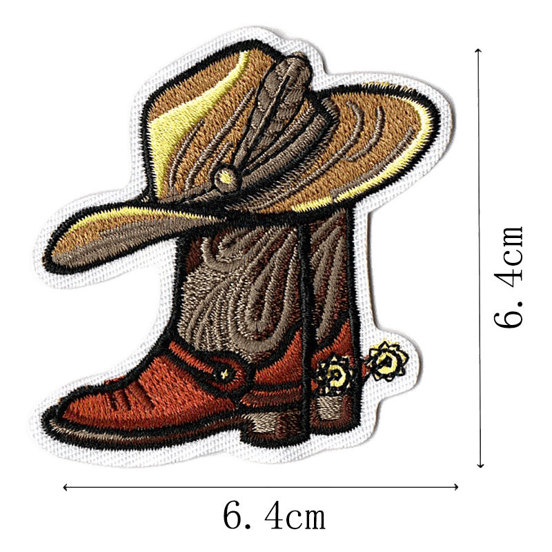 Wholesale Western Cowboy English Letter Embroidery DIY Patches