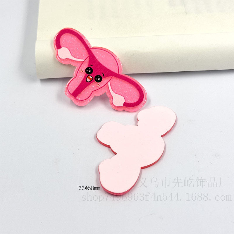 Wholesale 50pcs Loose Powder Cartoon Cartoon Organ Acrylic DIY Patch Accessories