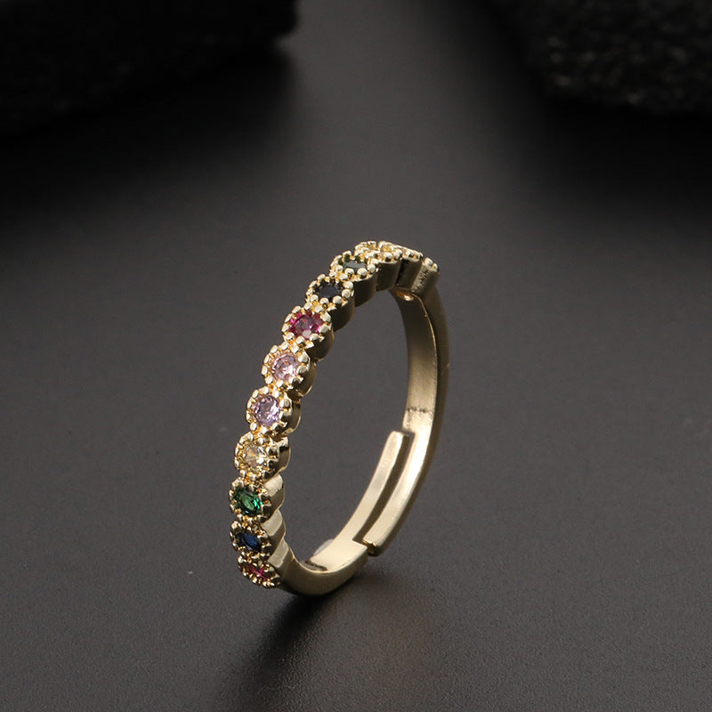 Anillo ajustable de apertura de la estrella de cobre al por mayor de cobre